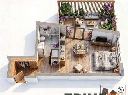 Prodej bytu, 1+kk, 42 m²