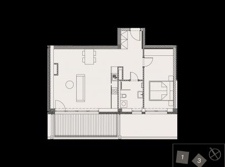 Prodej bytu, 2+kk, 60 m²