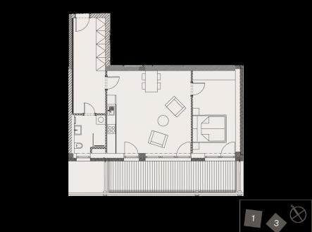 Prodej bytu, 2+kk, 62 m²