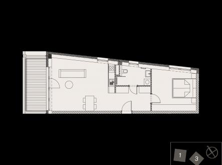 Prodej bytu, 2+kk, 53 m²