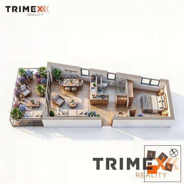 Rezidenci Štěpánov, Valašské Meziříčí, bytová jednotka 2+kk, 53,11 m2, balkon 9,04 m2