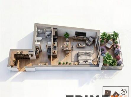 Prodej bytu, 1+kk, 41 m²
