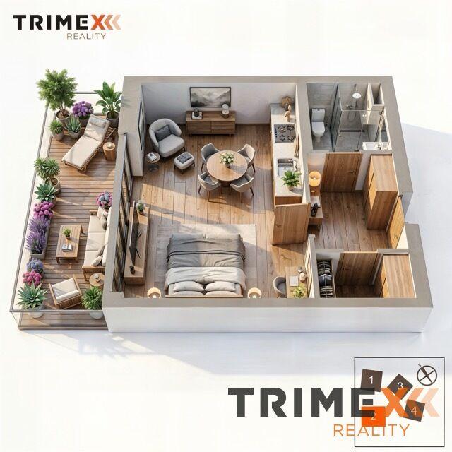 Rezidenci Štěpánov, Valašské Meziříčí, bytová jednotka 1+kk, 39,02 m2, balkon 12,73 m2