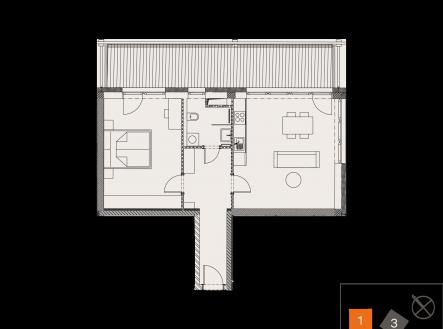 Prodej bytu, 2+kk, 57 m²