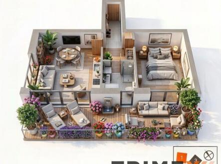 Prodej bytu, 2+kk, 57 m²