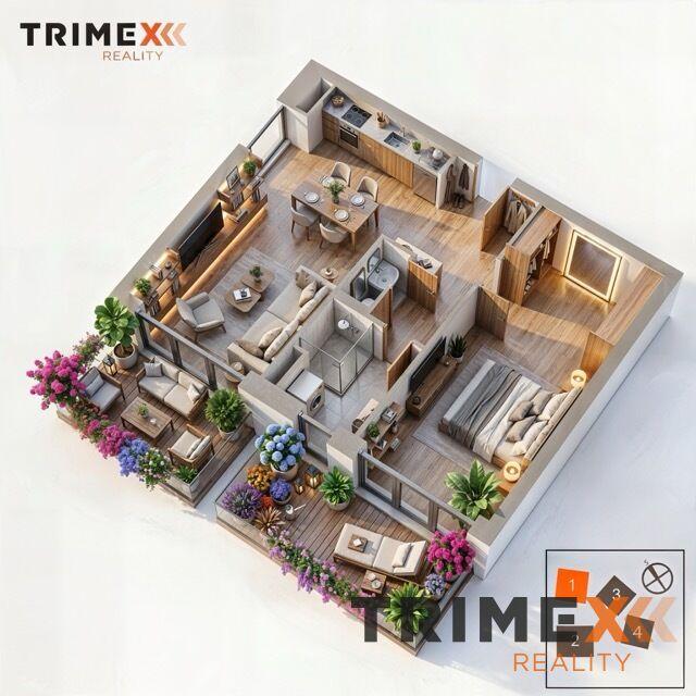 Rezidenci Štěpánov, Valašské Meziříčí, bytová jednotka 2+kk, 61,41 m2, balkon 17 m2