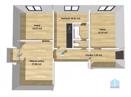 Prodej bytu, 3+1, 62 m²