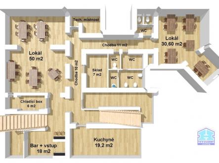 Pronájem restaurace, 176 m²