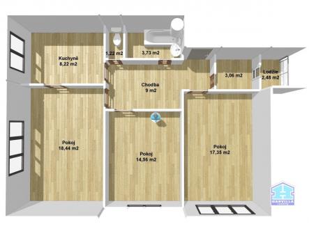 Prodej bytu, 3+1, 78 m²