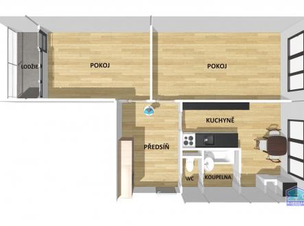 Pronájem bytu, 2+1, 63 m²