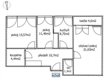 Prodej bytu, 3+1, 81 m²