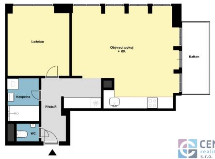 Pronájem bytu, 2+kk, 60 m²