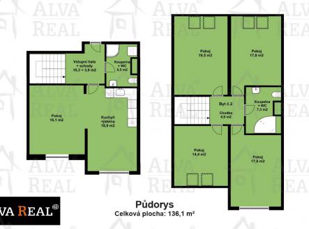 Pronájem - kanceláře, 136 m²