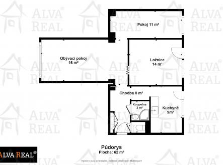 Prodej bytu, 3+1, 62 m²