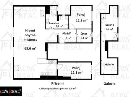 Prodej bytu, 3+kk, 108 m²