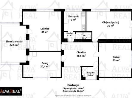 Pronájem bytu, 4+1, 140 m²