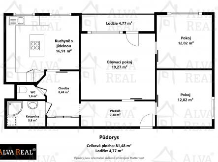 Prodej bytu, 4+kk, 84 m²