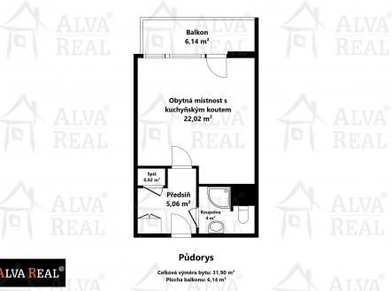 Prodej bytu, 1+kk, 38 m²