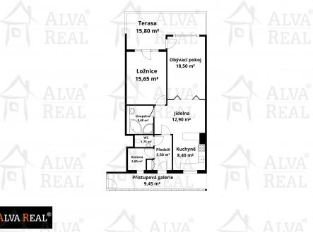 Prodej bytu, 2+1, 72 m²