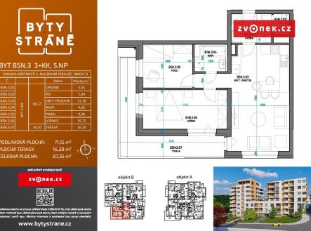 Prodej bytu, 3+kk, 87 m²