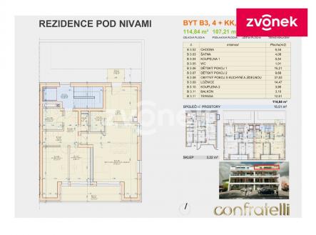Prodej bytu, 4+kk, 114 m²