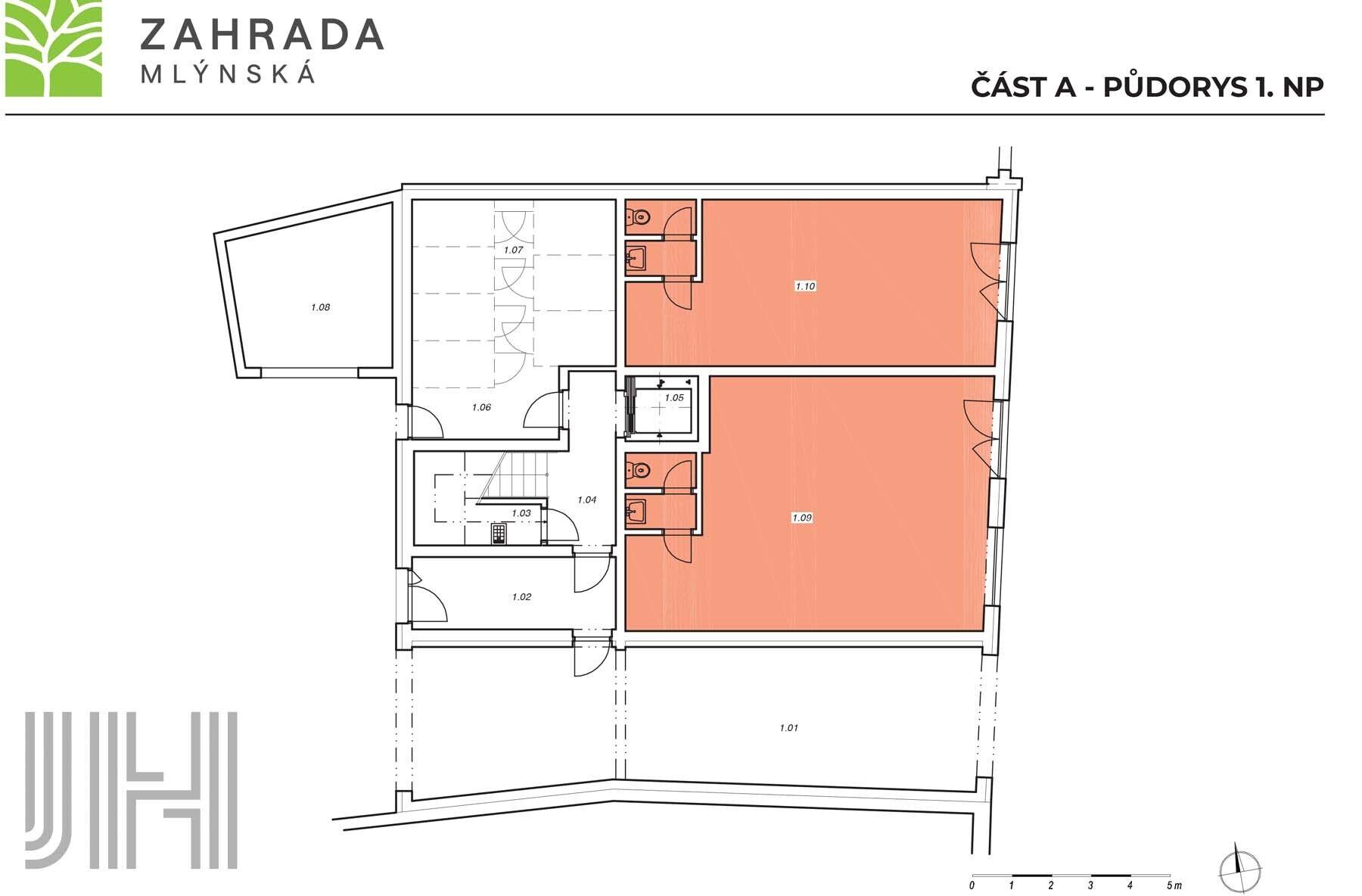 Prodej nebytového prostoru ve výstavbě v projektu Zahrada Mlýnská