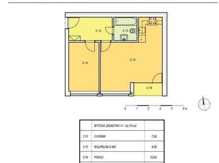 Prodej bytu, 2+kk, 52 m²
