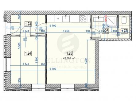 Prodej bytu, 2+kk, 42 m²