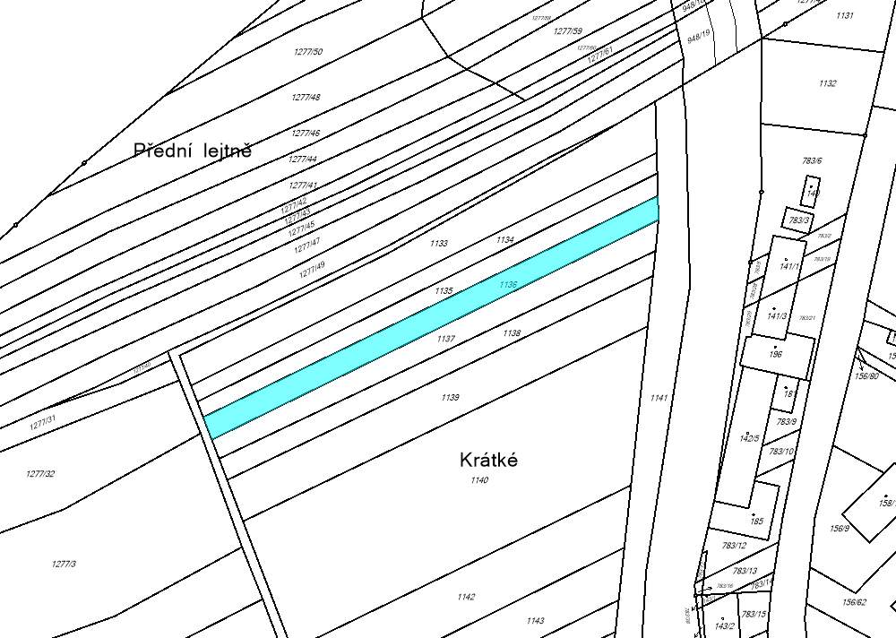 katastrální mapa 1136
