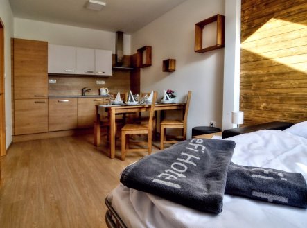 Apartmán 2+kk (č.13) v Horní Lipové včetně parkovacího místa a vybavení