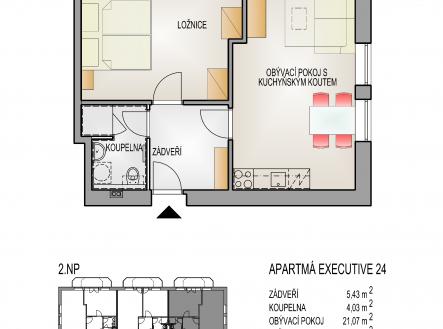 Prodej bytu, 2+kk, 48 m²