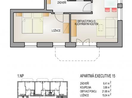 Prodej bytu, 2+kk, 48 m²