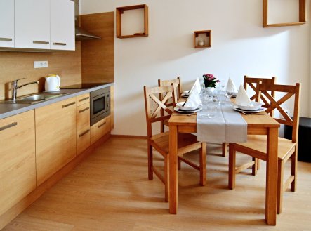 Apartmán 1+kk (č.11) v Horní Lipové včetně parkovacího místa a vybavení
