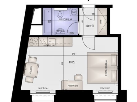 Prodej bytu, 1+kk, 30 m², Brno – náhled fotky 4