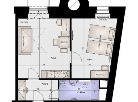 Prodej bytu, 2+kk, 46 m²