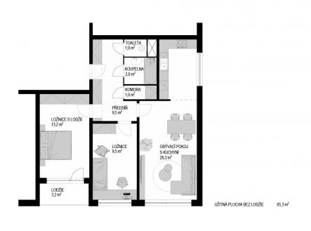 Prodej bytu, 3+kk, 67 m²
