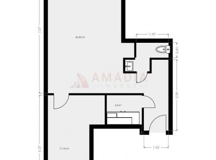 Pronájem kanceláře, 72 m²