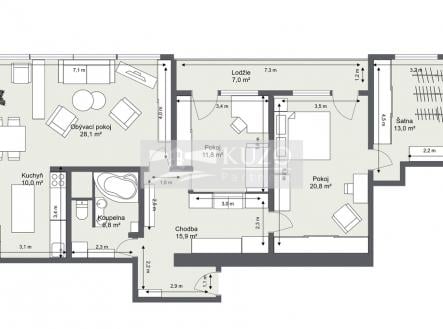 Prodej bytu, 4+kk, 114 m²