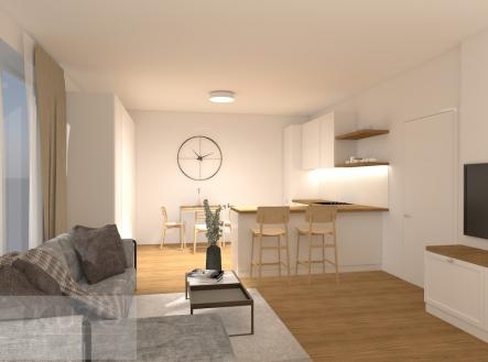 Pronájem bytu, 1+kk, 34 m²