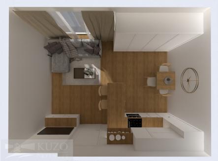 Pronájem bytu, 1+kk, 34 m²