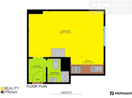 Pronájem bytu, 1+kk, 23 m²