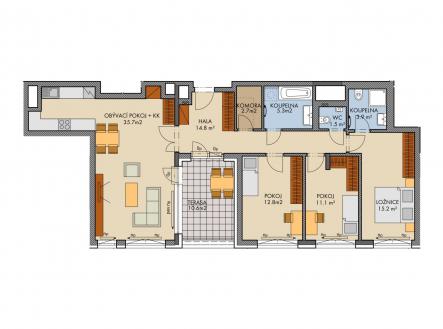 Prodej bytu, 4+kk, 108 m²