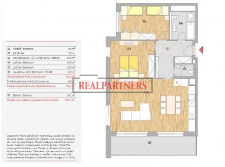 Prodej bytu, 3+kk, 106 m²