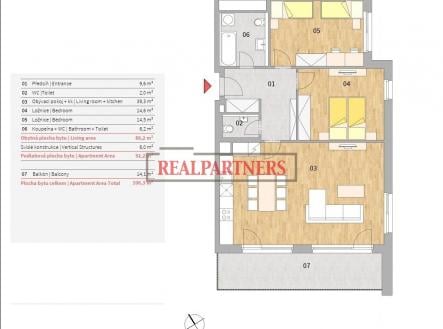 Prodej bytu, 3+kk, 106 m²