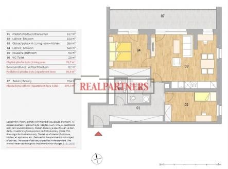 Prodej bytu, 3+kk, 106 m²