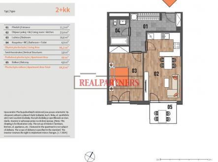 Prodej bytu, 2+kk, 65 m²