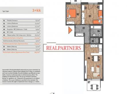 Prodej bytu, 3+kk, 85 m²