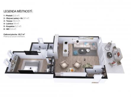 Prodej bytu, 2+kk, 81 m²