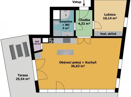 Prodej bytu, 2+kk, 90 m²