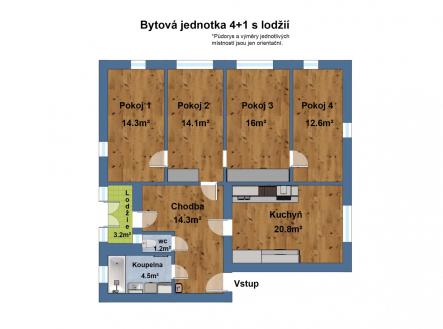 Pronájem bytu, 4+1, 100 m²